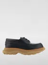 Alexander Mcqueen Leather Lace-up Shoes With Chunky Sole In Schwarz