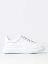 Alexander Mcqueen Black Leather Sneakers With White Leather Heel Nd  Uomo 40 In White