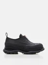 Alexander Mcqueen Logo-print Leather Sneakers In Schwarz