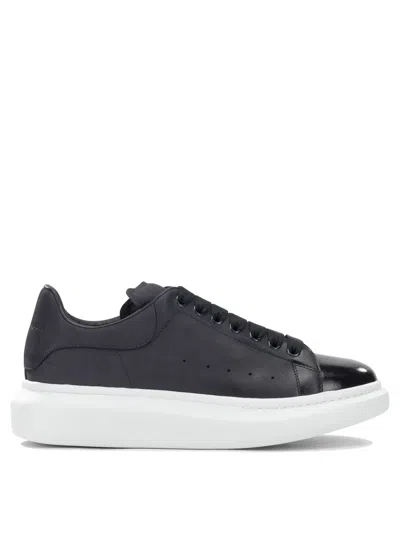 Alexander Mcqueen Mcqueen Oversize Low-top Calfskin Trainers With Chunky Sole In Blue