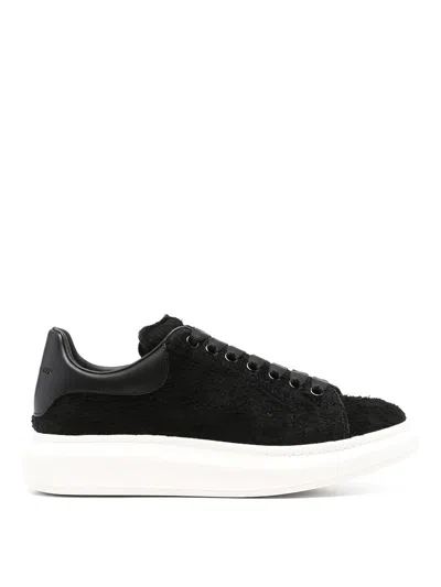 Alexander Mcqueen Men Black Low Top Sneakers With Chunky Sole In Leather Man