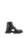 Alexander Mcqueen Wander Combat Boots In Black