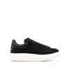 Alexander Mcqueen Black Low Top Sneakers With Chunky Sole In Leather Man In Black