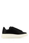 Alexander Mcqueen Men Black Low Top Sneakers With Chunky Sole In Leather Man In Black