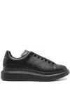 Alexander Mcqueen Oversize Leather Low-top Sneakers In Black