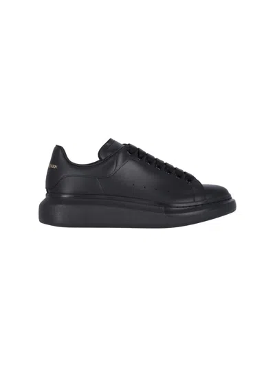 Alexander Mcqueen Oversized Suede Sneaker In Black