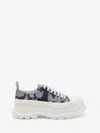 Alexander Mcqueen Graffiti Trad Slick Lace Up In Indigfwht