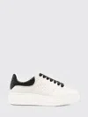 Alexander Mcqueen Ivory Leather Sneakers With Black Leather Heel In White