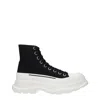 Alexander Mcqueen Alexander Mc Queen Black Canvas Tread Slick Boots