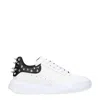Alexander Mcqueen Sneakers Uomo Pelle Bianco/nero