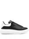 Alexander Mcqueen Black Low Top Sneakers With Chunky Sole And Contrasting Heel In Leather Man In Black