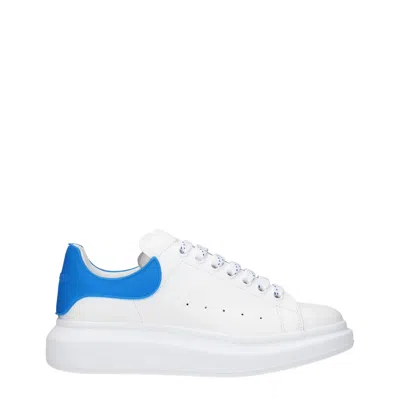 Alexander Mcqueen Oversized Leather Sneakers Detail Contrasting In Gray