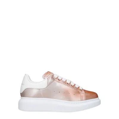 Alexander Mcqueen Sneakers Oversize Women Pvc Pink/white In Gold