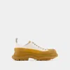 Alexander Mcqueen Tread Sneakers Leather Chunky Sole Lace-up In White
