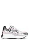 Alexander Mcqueen Low-top Sneakers Stitched Metallic Accents In Whipapiblksil