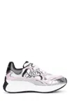 Alexander Mcqueen Low-top Sneakers Stitched Metallic Accents In Whipapiblksil