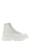 Alexander Mcqueen Tread Slick High-top Sneakers In White