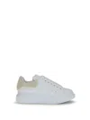 Alexander Mcqueen Mcqueen Oversize Genuine Shearling Trim Sneaker In White