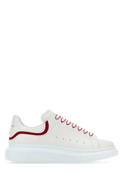 Alexander Mcqueen Lace-up Leather Sneakers In White