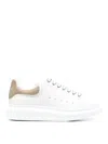 Alexander Mcqueen White Low-top Sneakers With Chunky Sole And Contrasting Heel Tab In Leather Man In White