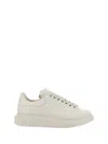Alexander Mcqueen Ivory Leather Sneakers With Ivory Leather Heel In White