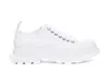 Alexander Mcqueen Tread Slick Canvas Exaggerated-sole Sneakers In White