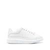 Alexander Mcqueen Women Leather Upper And Rubber Sole Sneaker In White