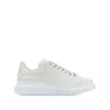 Alexander Mcqueen Chalk Leather Sneakers With Chalk Leather Heel In Multi