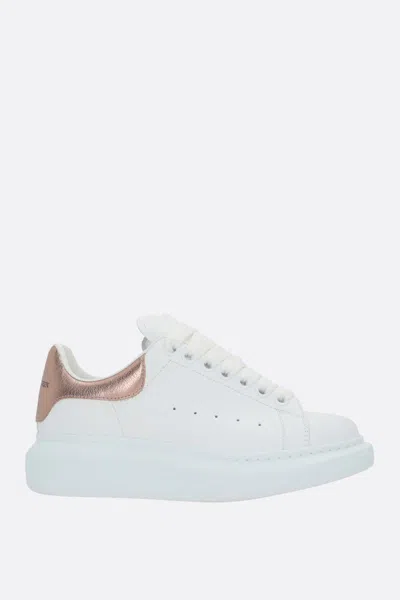 Alexander Mcqueen Sneakers In White+rose Gold