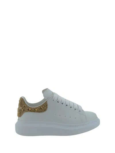 Alexander Mcqueen Sneakers In White/gold