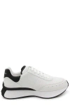 Alexander Mcqueen White Logo Sneakers In Whtblkslv