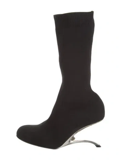 Pre-owned Alexander Mcqueen Sock Boots In Black