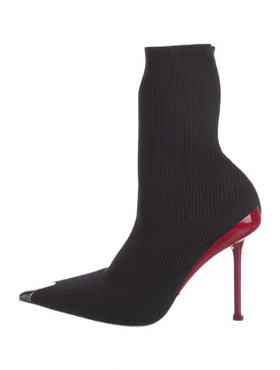 Pre-owned Alexander Mcqueen Sock Boots In Blue