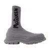 Alexander Mcqueen Sock Boots In Grey