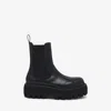 Alexander Mcqueen Leather Boots In Black
