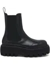 Alexander Mcqueen Leather Boots In Black