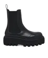 Alexander Mcqueen Leather Boots In Black