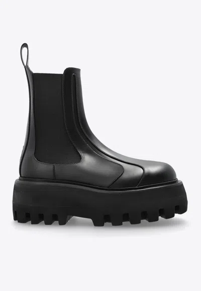 Alexander Mcqueen Sofa Chelsea Chunky Boots In Black