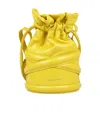 Alexander Mcqueen Soft Curve Drawstring Bucket Bag In Yellow