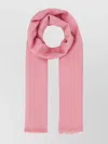Alexander Mcqueen Soft Wool Blend Scarf With Fringed Edges