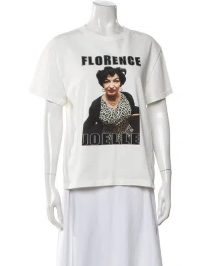 Pre-owned Alexander Mcqueen Soho Edition 8/50 Graphic Print T-shirt In White