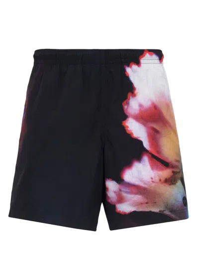 ALEXANDER MCQUEEN SOLARISED FLORAL PRINT SWIM SHORTS FOR MEN