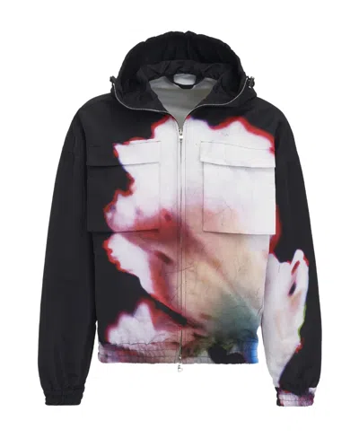 Alexander Mcqueen Alexander Mc Queen Floral Print Windbreaker Jacket In Multicolour