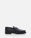 Alexander Mcqueen Black Slip-on Loafers In Leather Man In Black