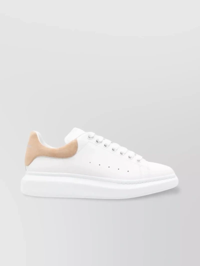 Alexander Mcqueen Sole Perforated Sneakers With Double Heel In White