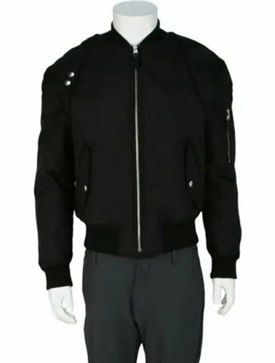 Pre-owned Alexander Mcqueen Solid Bomber Jacket W/ Tags In Black