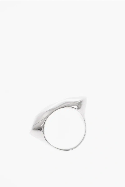 Alexander Mcqueen Solid Colour Brass Ring In Green