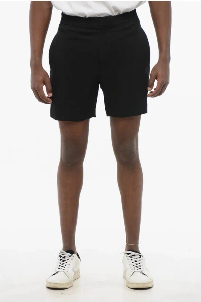 ALEXANDER MCQUEEN SOLID COLOR SHORTS WITH ELASTIC WAISTBAND