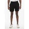 Alexander Mcqueen Solid Color Shorts With Elastic Waistband In Black