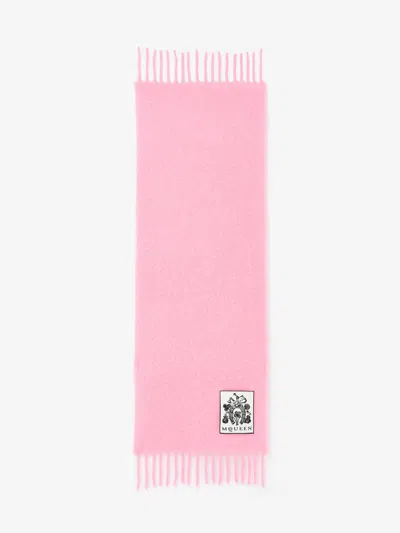 Alexander Mcqueen Solid Cosy Scarf In Pink